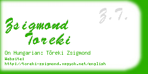 zsigmond toreki business card